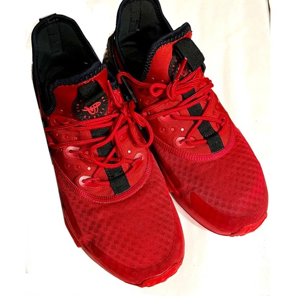 NIKE Air Hurache Gym red/black Boy’s Size 7 [AH7334-603] Pre-owned - Picture 1 of 7